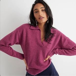 JCrew Collared V-neck Sweater in Supersoft yarn